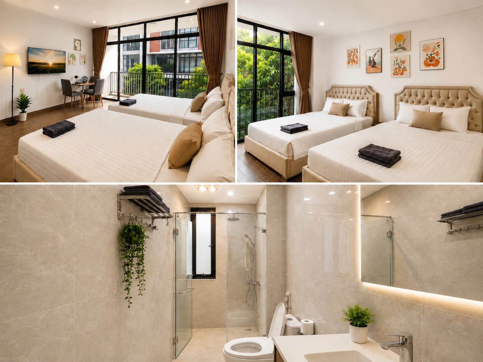 2 Giường cỡ Queen | Tầng 2/ Vinhomes Ocean Park 3