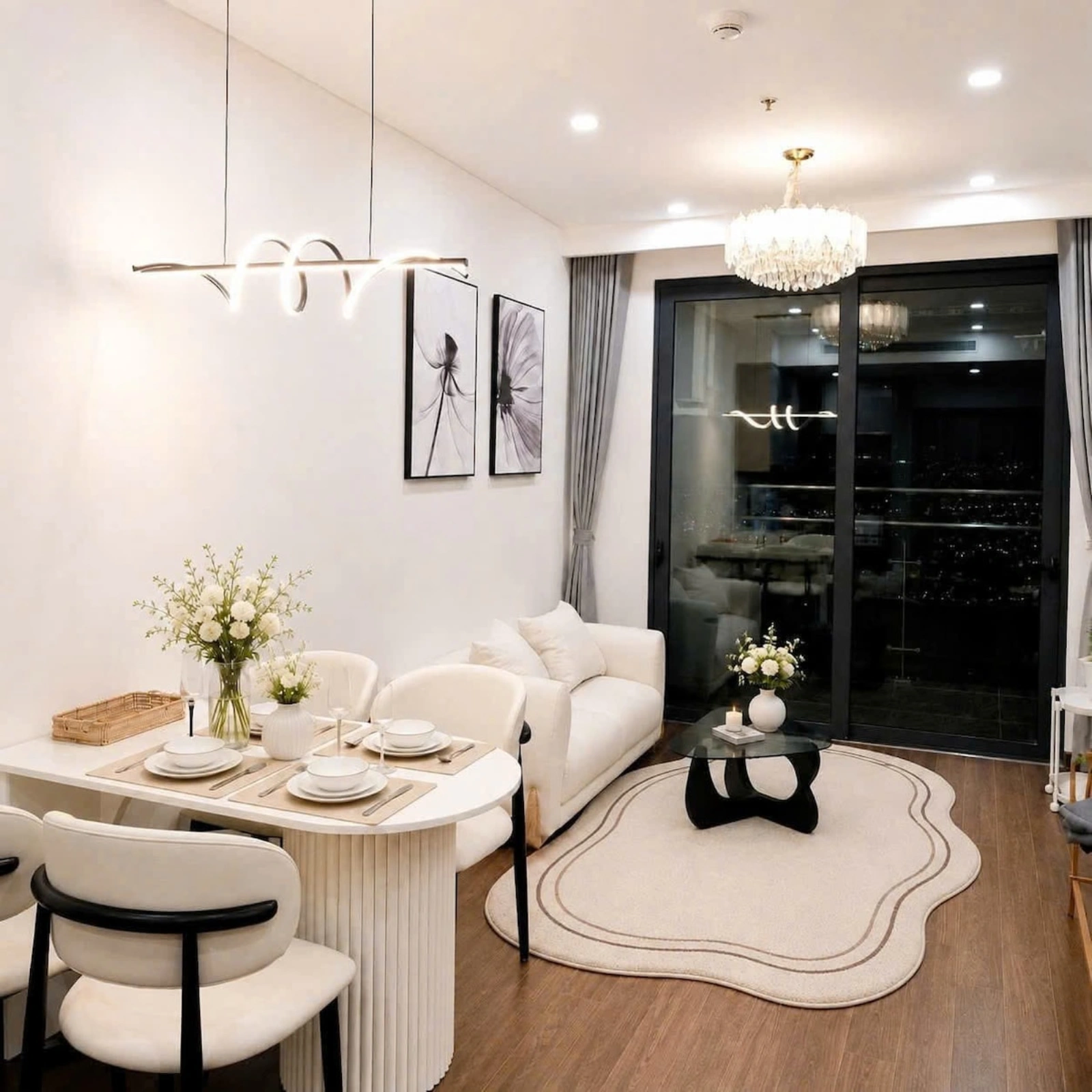 Masteri Lake View | 1 phòng ngủ riêng | TV + Máy chiếu